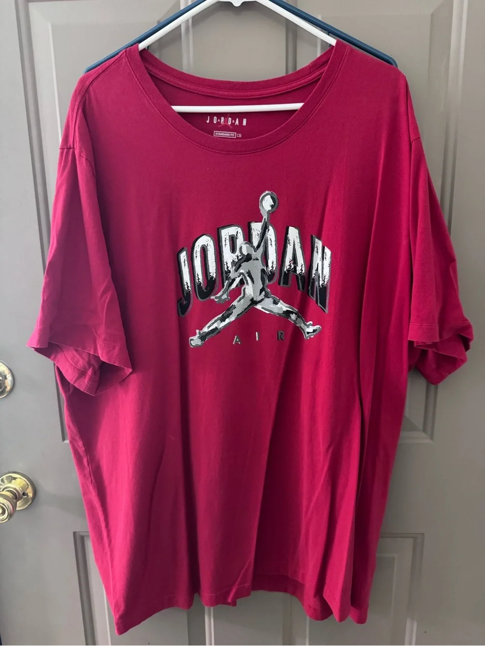 Air Jordan Graphic Tee - Deep Red with White Print